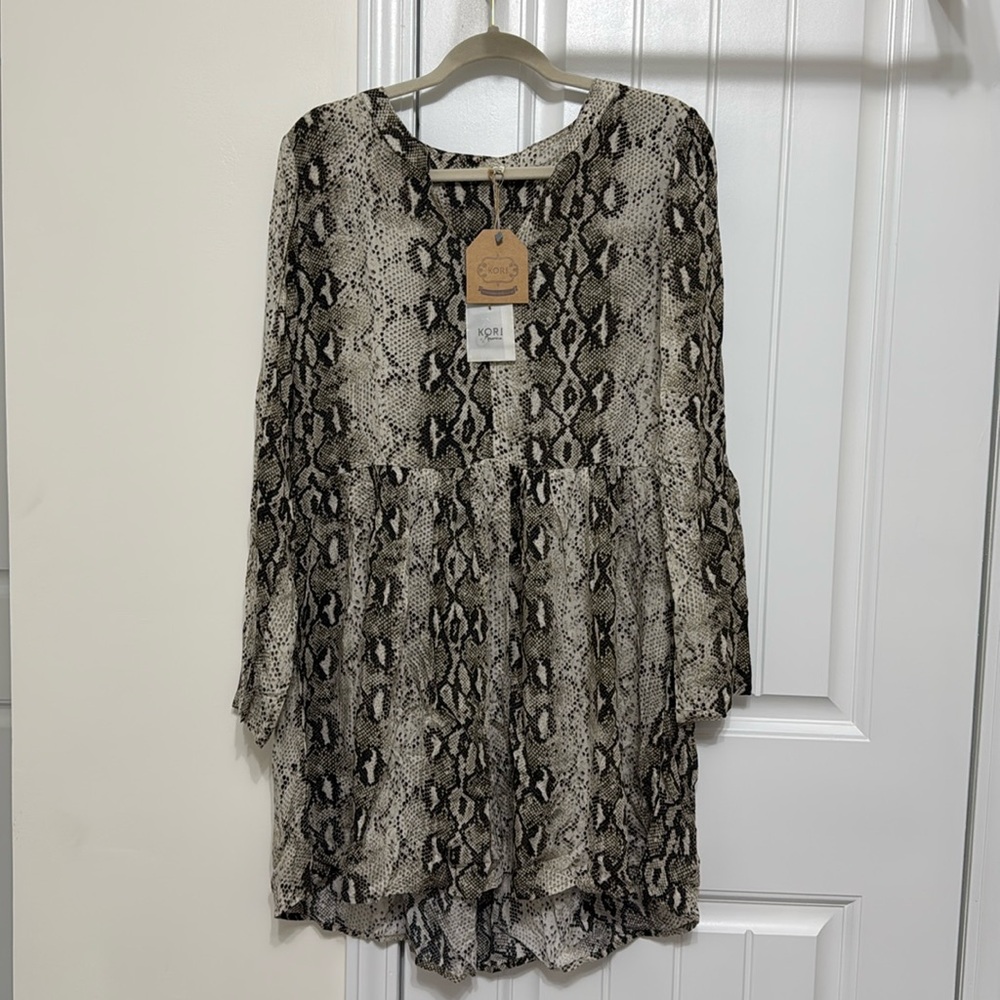 Snake print dress